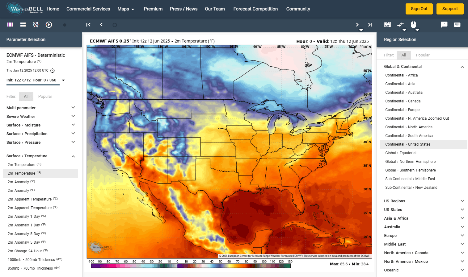WeatherBELL Maps Page